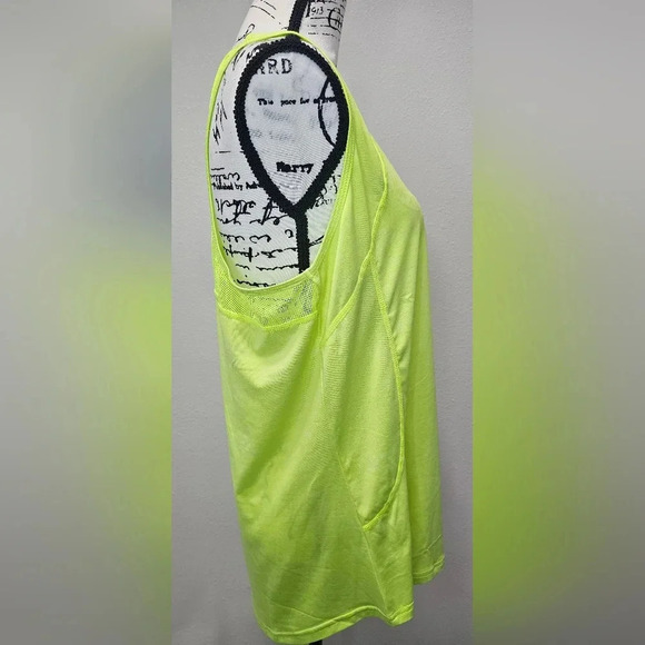 Quccefods Women's Mesh Athletic Sleeveless Workout Tank Tops Neon Green 2XL NWT - Picture 6 of 12